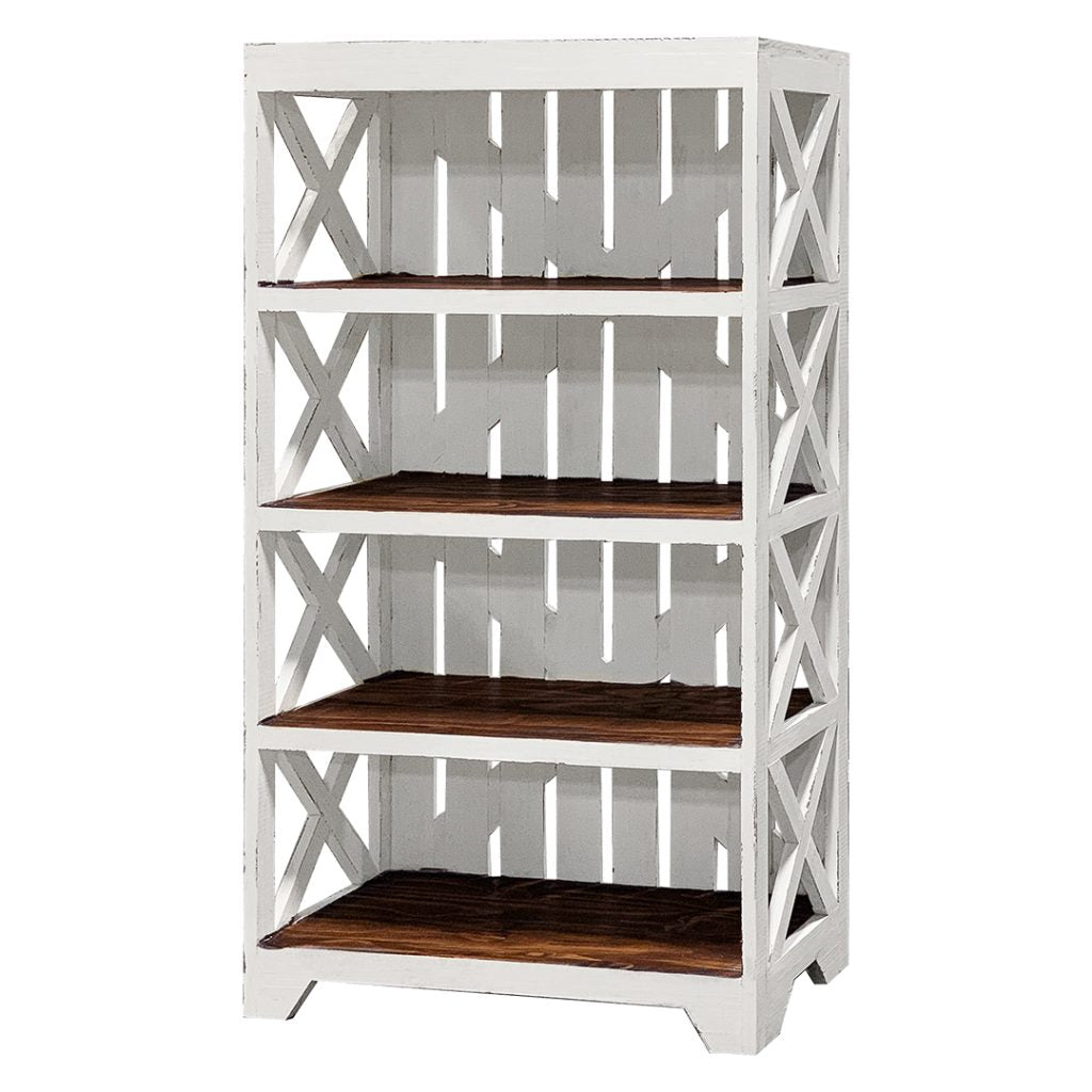 Crate Aged White Bookcase